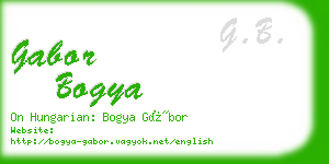 gabor bogya business card